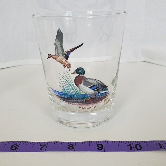 Lynn Bogue Hunt wildlife artist vintage glassware set of 4 birds - Picture 4 of 5